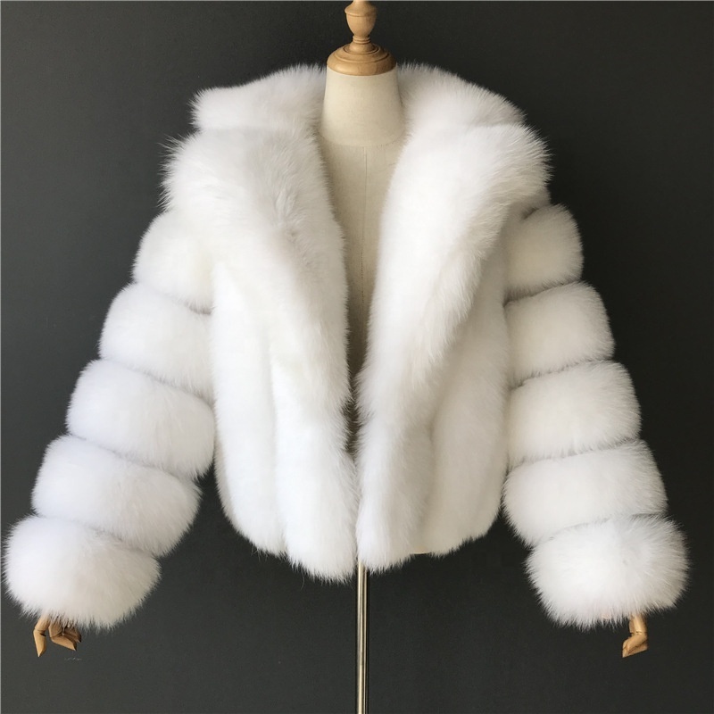 2022 Winter Faux Fur Top Cropped Bubble Women Coat Jacket Cool Street Outerwear Big Size Luxury Female Mink Hair Warm Fur Coats