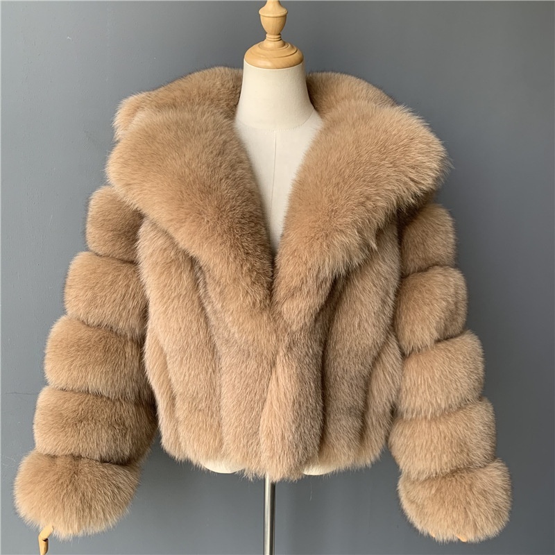 2022 Winter Faux Fur Top Cropped Bubble Women Coat Jacket Cool Street Outerwear Big Size Luxury Female Mink Hair Warm Fur Coats