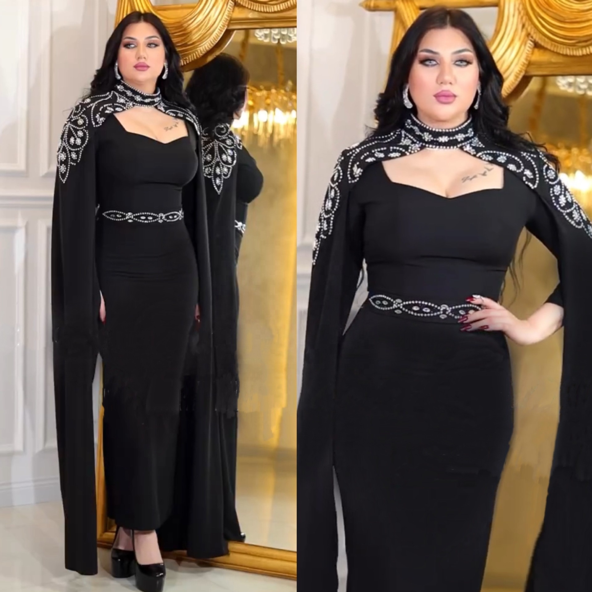 2024 Abaya for Women Muslim Dubai Luxury Abaya Chiffon Boubou Dress Caftan Wedding Party Occasions Maxi Dress Islamic Abaya Sets