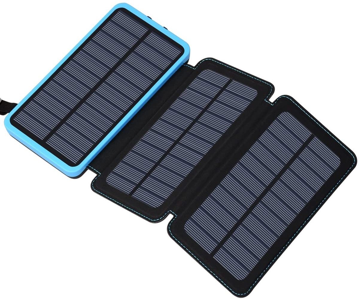 24000mAh Portable Dual USB Ports Waterproof Solar Power Charger Battery Pack