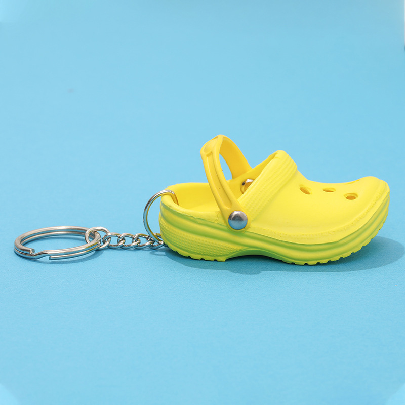 Mini 3d Shoes Keychain Bulk New Arrival PVC Keychain Mini Shoes Keyring Backpack Pendant Crocs Shoe Keychain Accessories