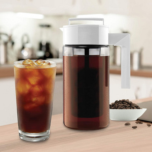 Customized Logo Bpa Free Unbreakable Leakproof Plastic Tritan Iced Cold Brew Coffee Maker