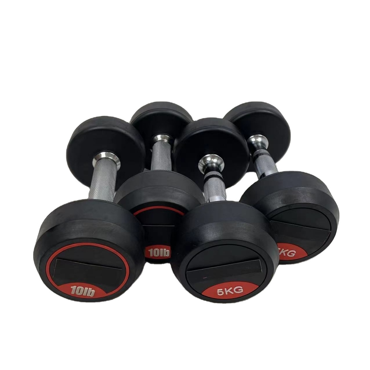 Sports Dumbbell 80kg 10lb Rubber Coated Round Dumbbell