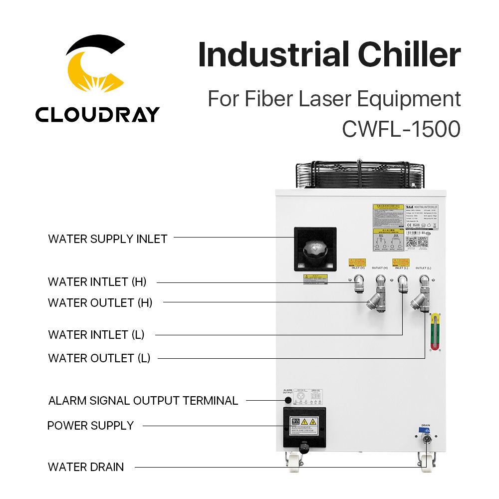 Cloudray BM3 S&A CWFL-1500 Industrial Water Cooled Chiller For Fiber Laser Cutting Machine