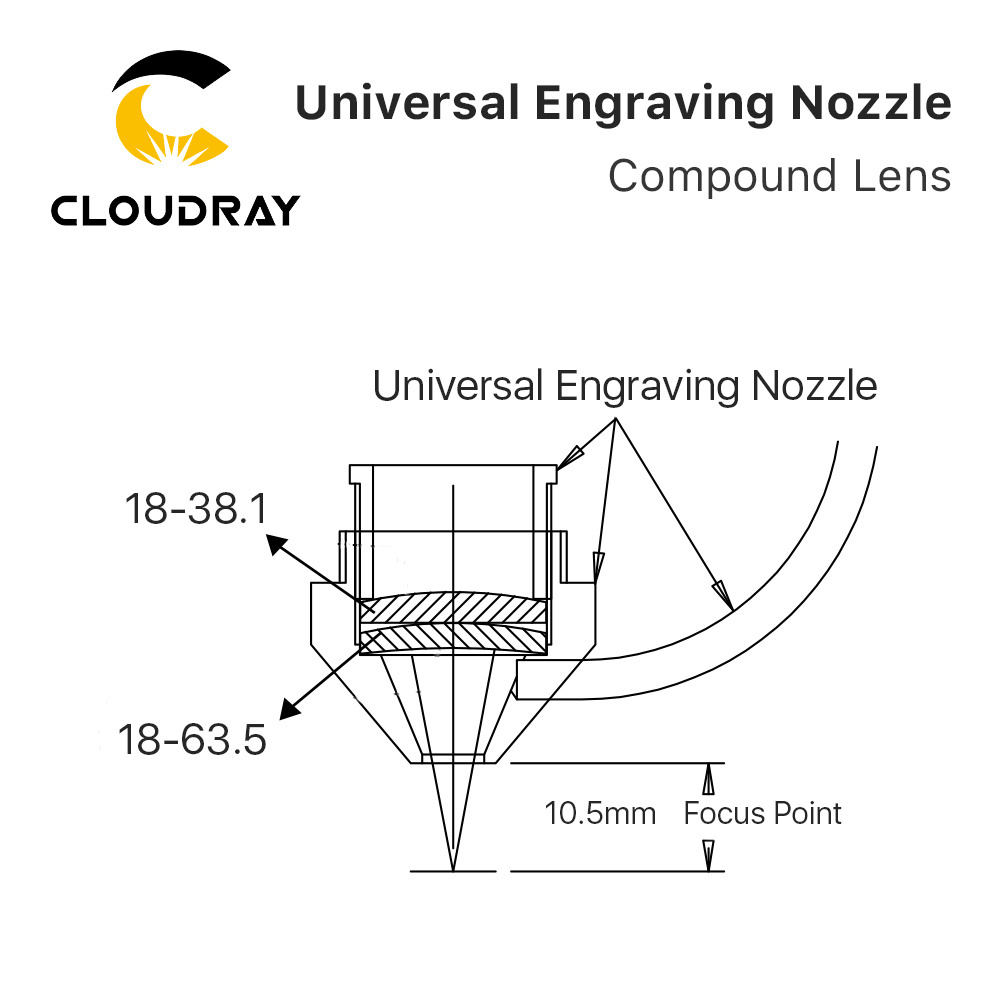 Cloudray Laser  Parts Compound/Universal Engraving Nozzle