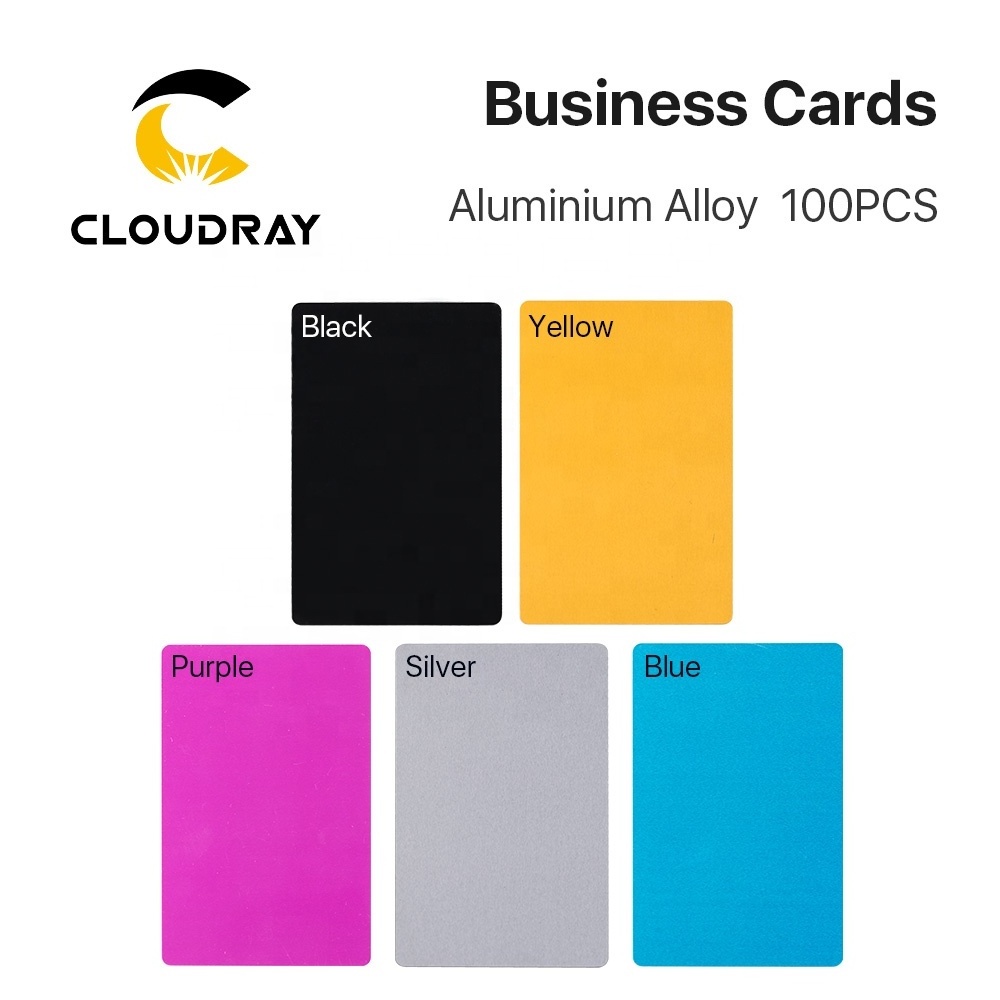 Cloudray AM16 Business Name Cards Aluminium Alloy  Metal Sheet Testing Material For Laser Marking Machine