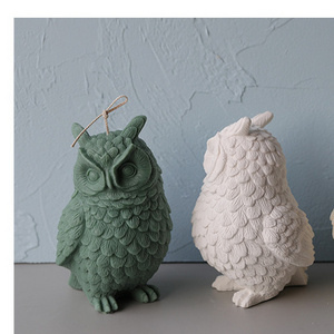 New Big Size Owl Animal Scented Candle Silicone Mold  Halloween Easter DIY Decor Furnish  Soap High Quality Drip Mold