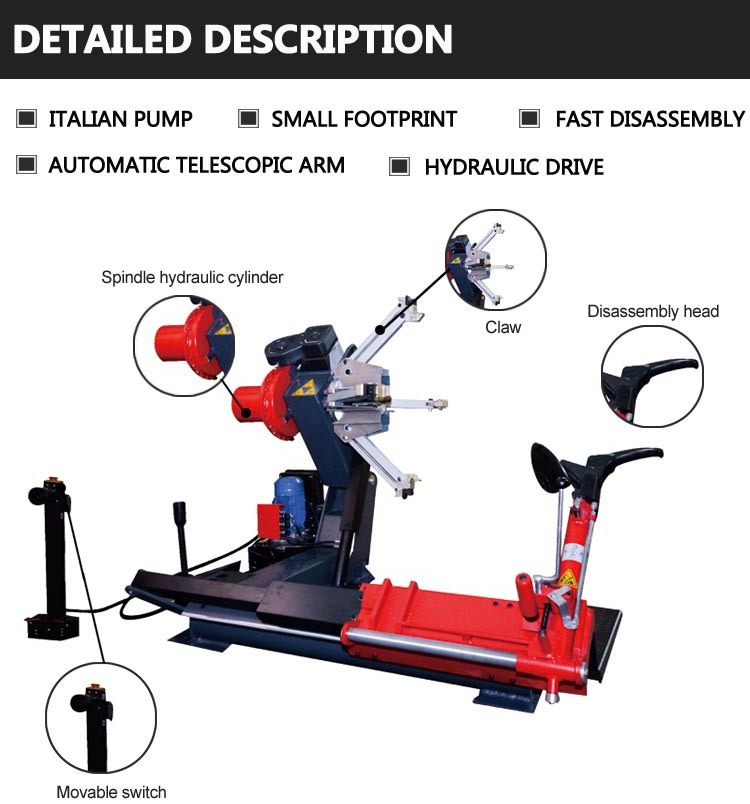 best factory price big tire changer/tyre fitting machine for truck