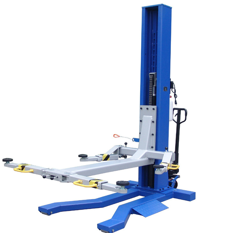 S-2700 Mechanical lock Movable Single Post used portable car lift