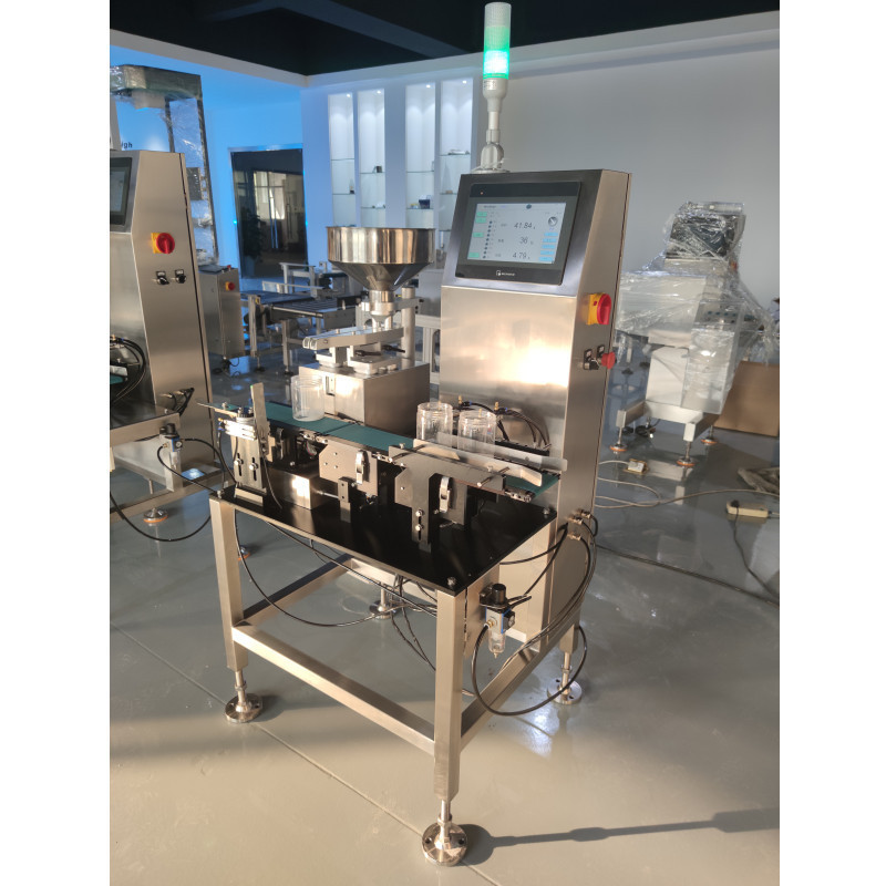 Semi automatic fine powder weighing and filling machine