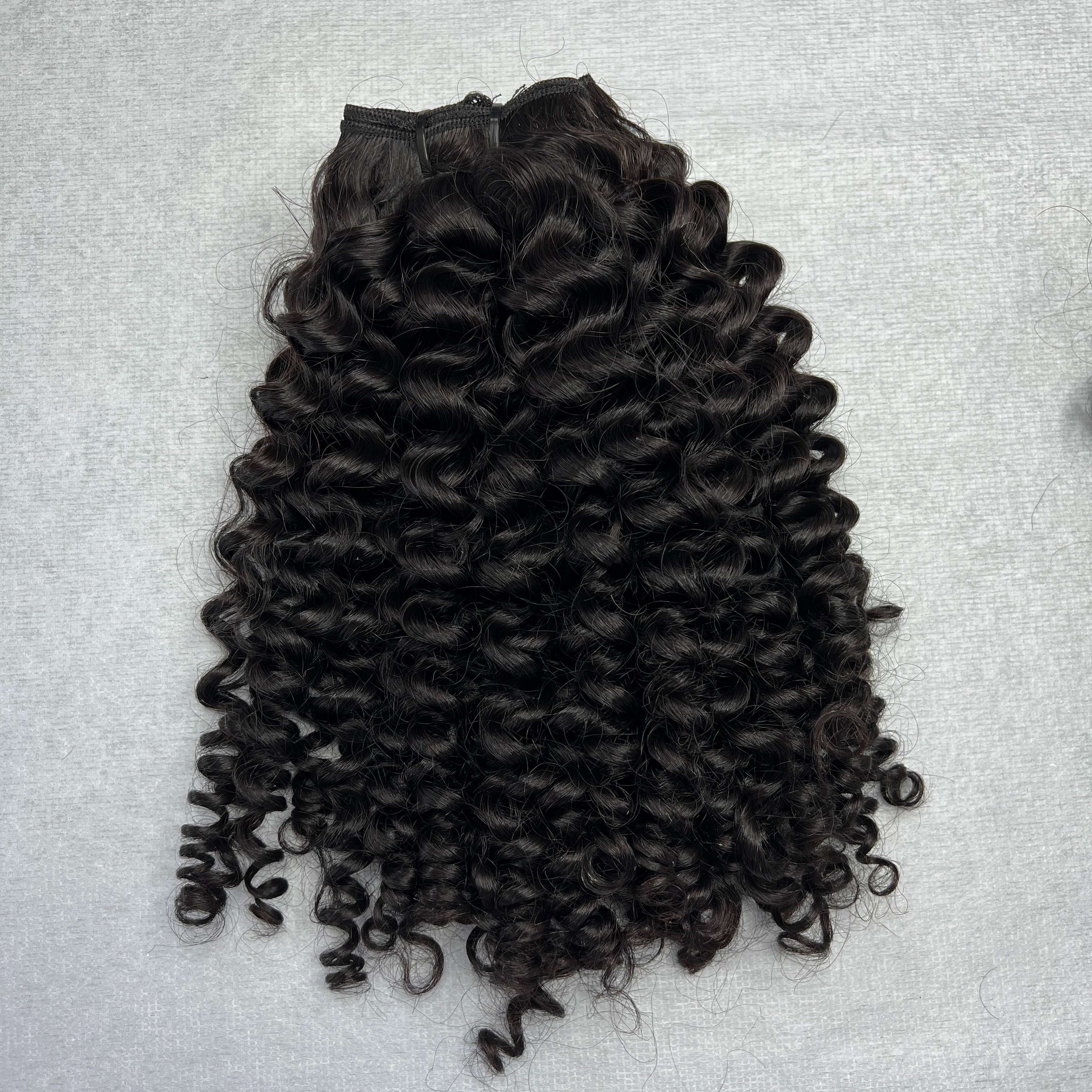 Eurasian Curly Hair Natural Black Color Vietnam Raw Hair High Quality For Black Women With Wholesale Price