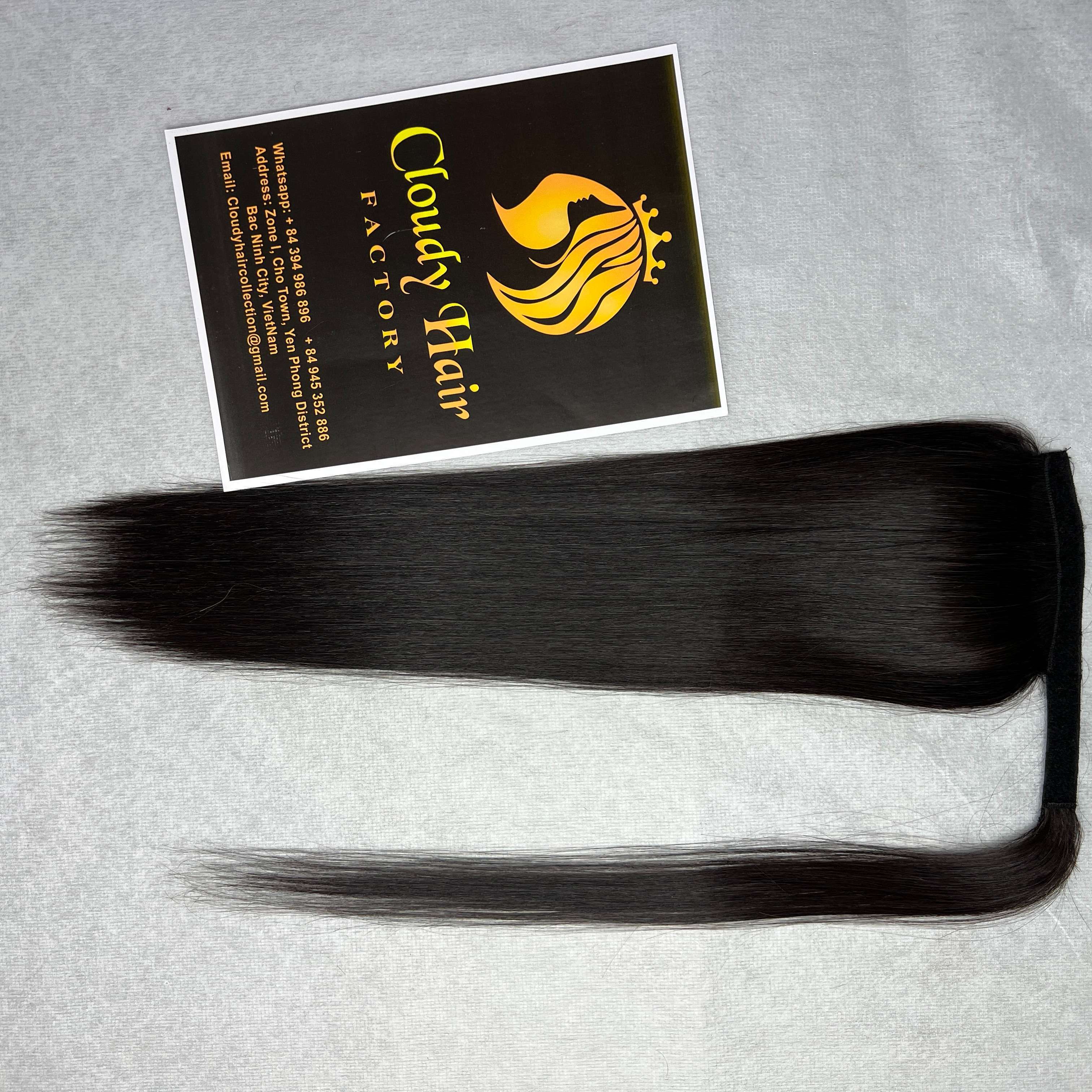 Wholesale Kinky Straight Virgin Pony Tail, Wrap Around 100% Human Hair Drawstring Ponytail Extensions For Black Women