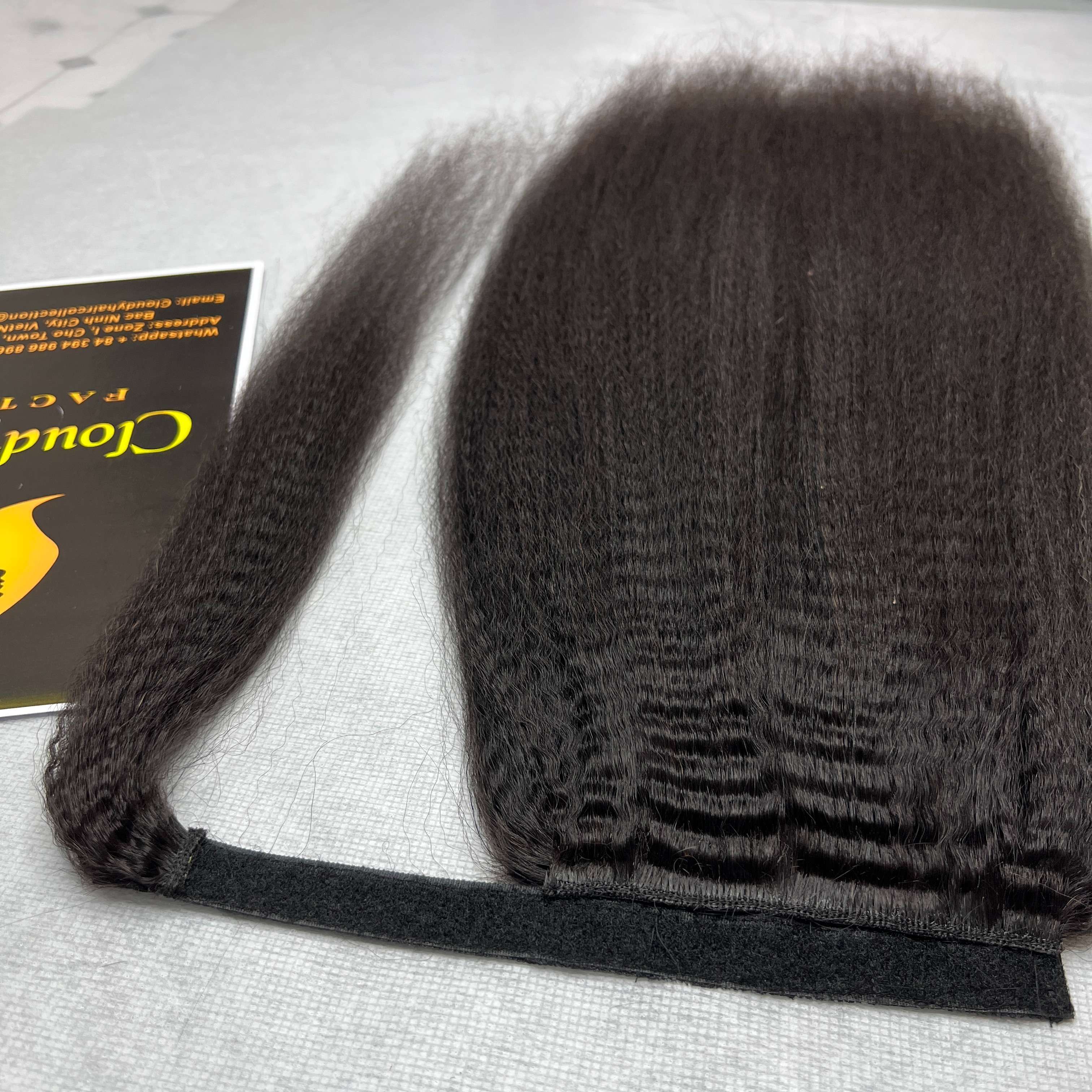 HOT Available Pony Tail 100% Full Cuticle Human Hair Best Price From Vietnamese Factory | Pony Tail Kinky Straight