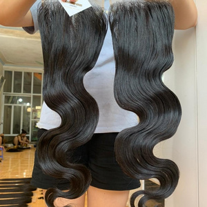 Body Wave 100% Unprocessed Straight Lace Closure 6x6 Inch Brazilian Virgin Hair Free Part 30 Inch Closure Human Hair Natural