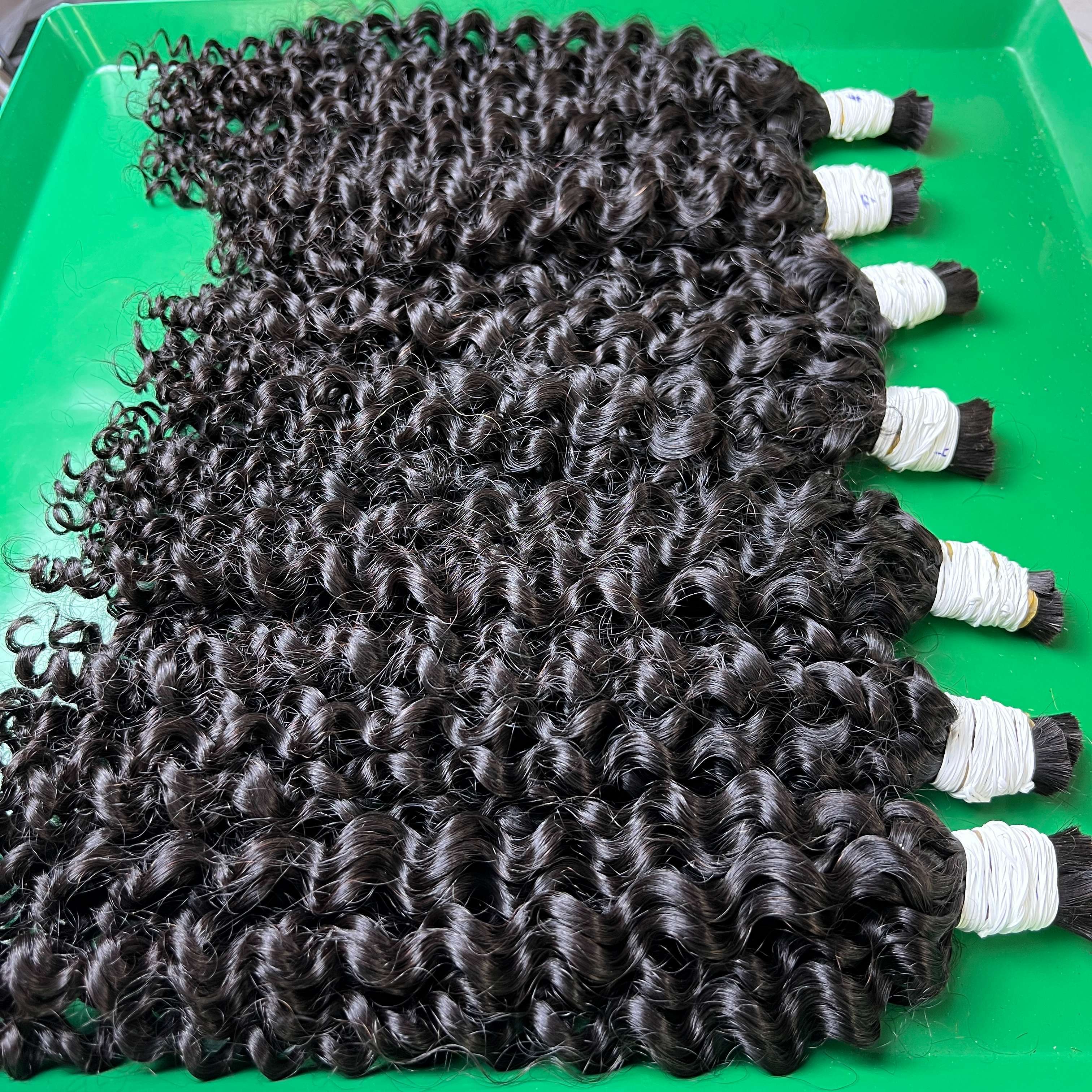 Vietnamese Vendor Hair Make Wig Bulk Hair Extensions With Wholesale Price | Eurasian Curly Bulk Hair Extensions