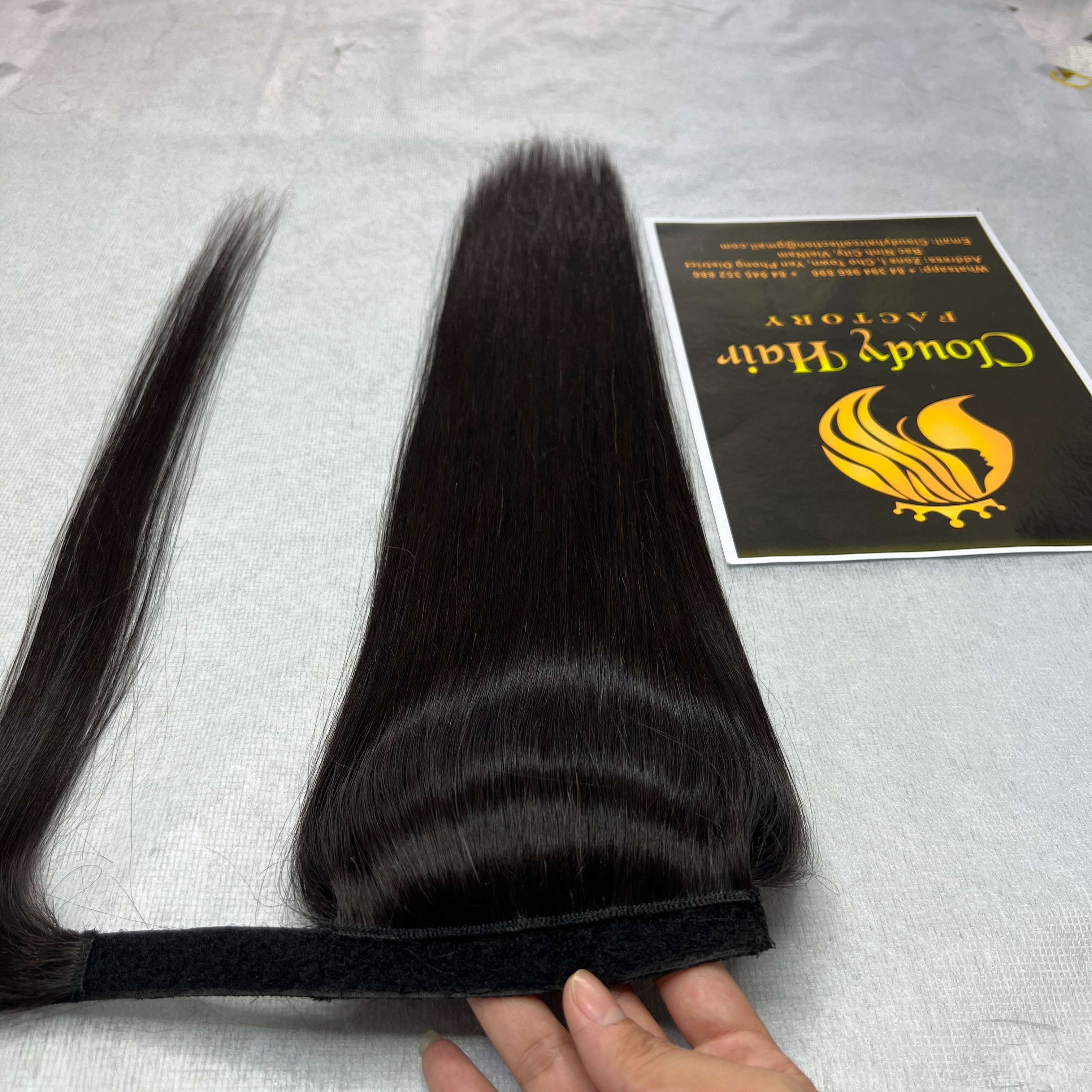 HOT Available Pony Tail 100% Full Cuticle Human Hair Best Price From Vietnamese Factory | Pony Tail Kinky Straight