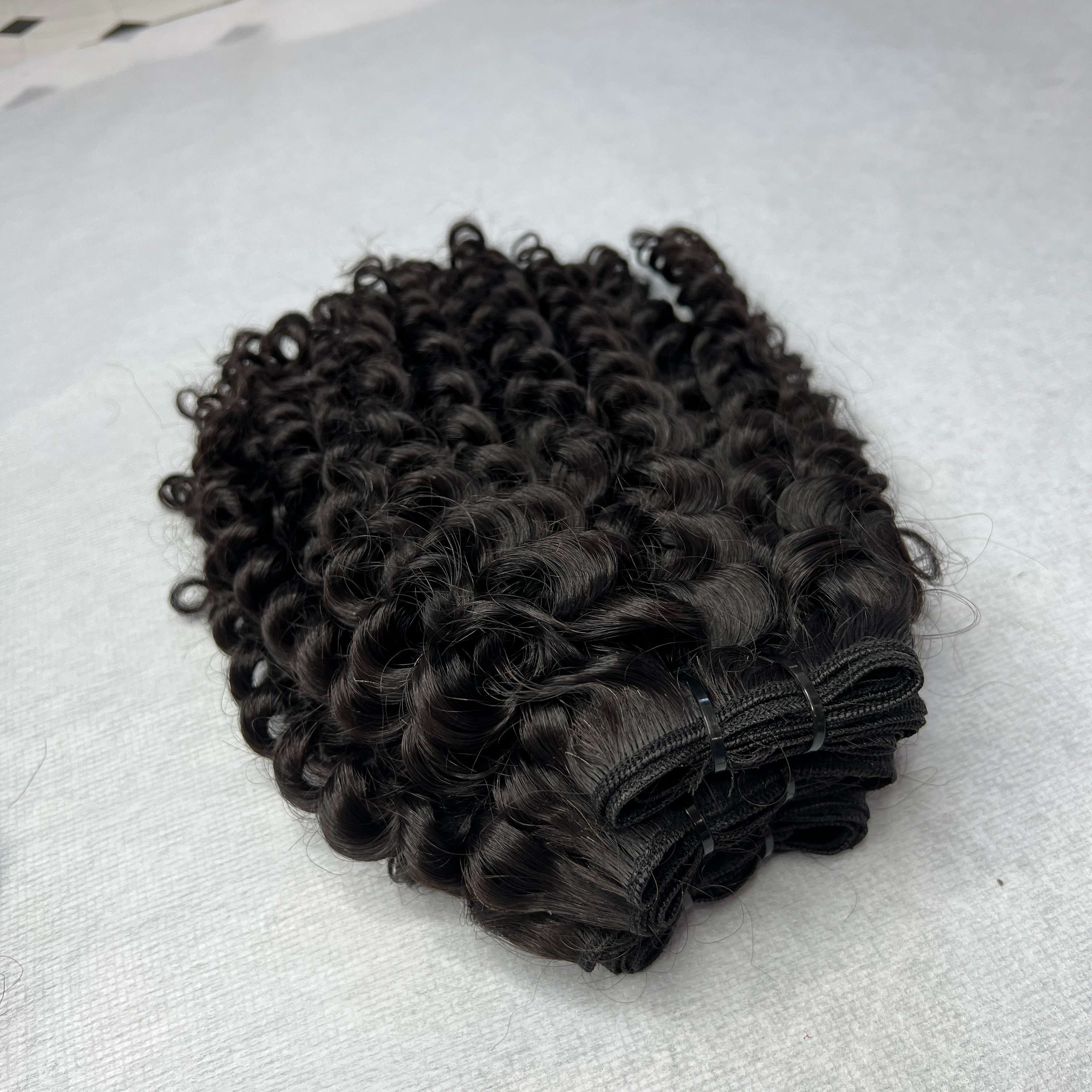 Eurasian Curly Hair Natural Black Color Vietnam Raw Hair High Quality For Black Women With Wholesale Price