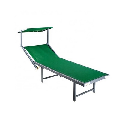 Italian Swimming Pool Chaise Outdoor Folding Sun Shade Lounge Chair Beach Sun Bed Loungers Aluminium