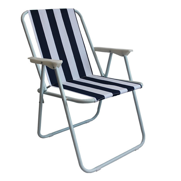 sillas plegables de playa Cheap Wholesale Outdoor Tall Metal Portable Folding Lightweight Camping Sea Beach Chair for sale