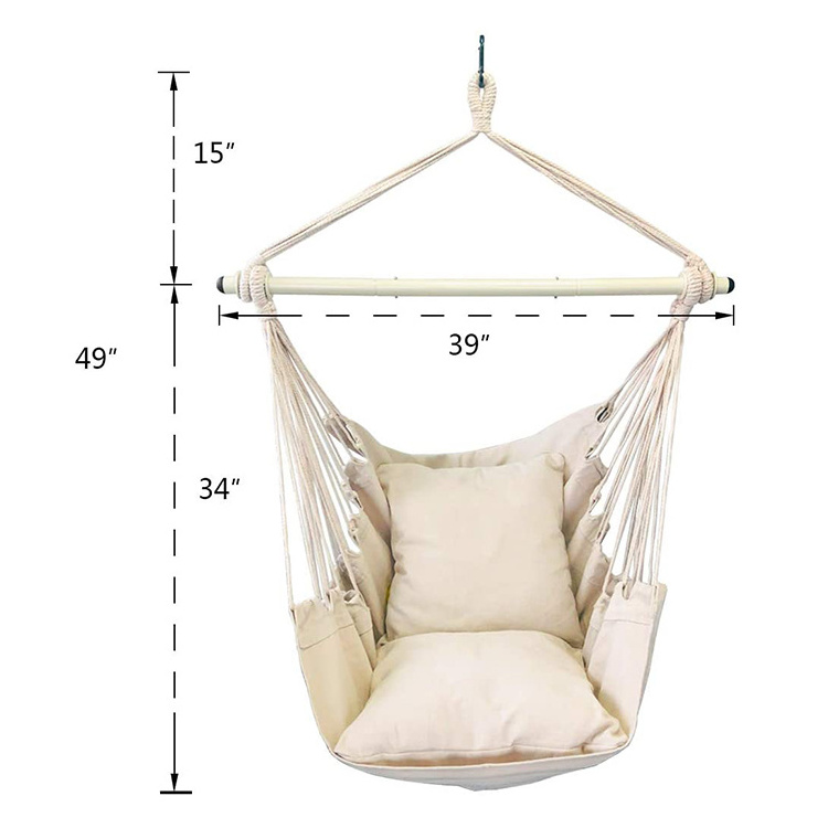 silla hamaca Design Fabric Steel Wholesale Portable Outdoor Garden Camping Macrame Swing Hammock Hanging Chair