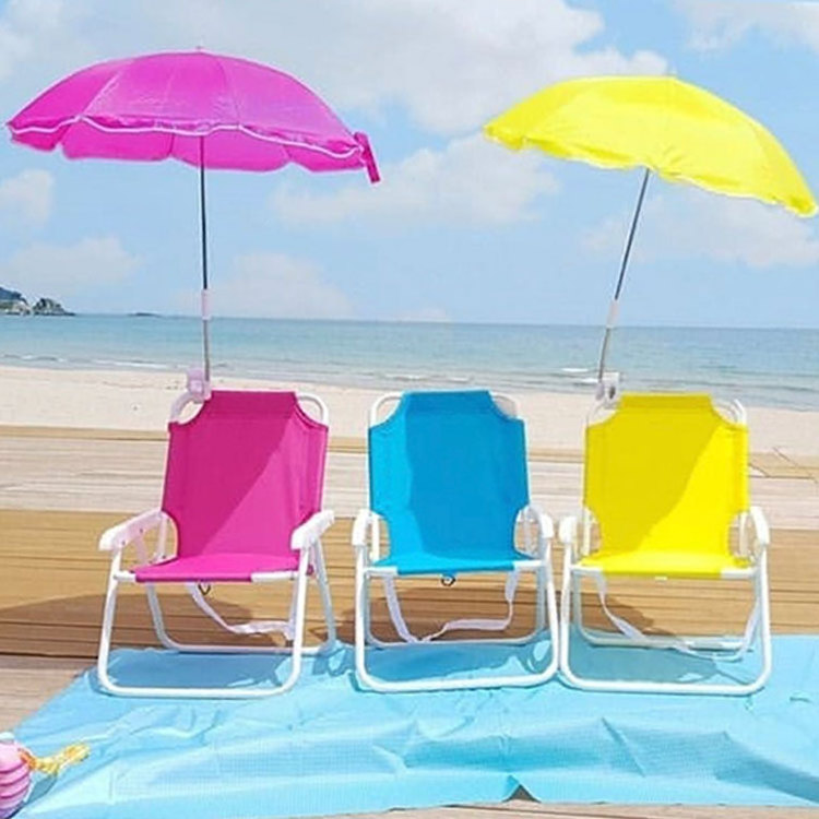 Portable Wholesale Outdoor Picnic Foldable Reclining Lightweight Camping Folding Kids Beach Chair With Umbrella