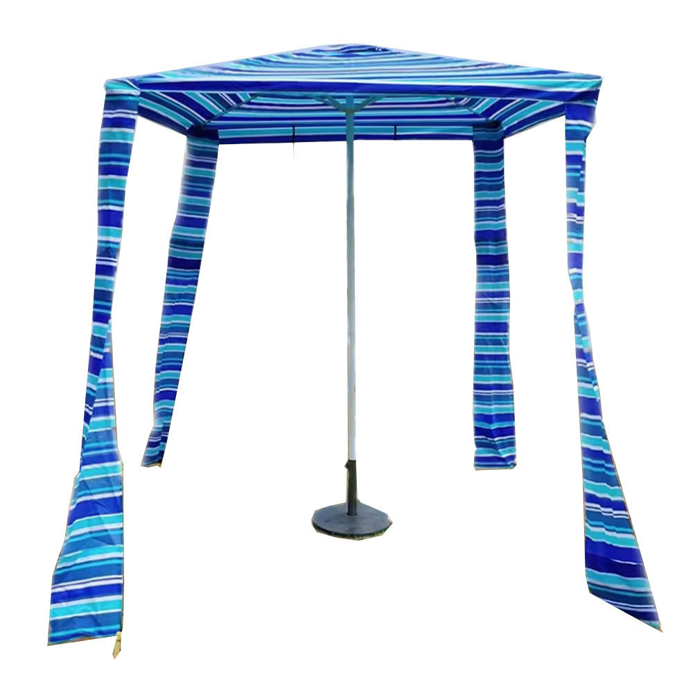 Polyester Canvas Beach Canopy Portable Beach Shade Umbrella Cool Cabana