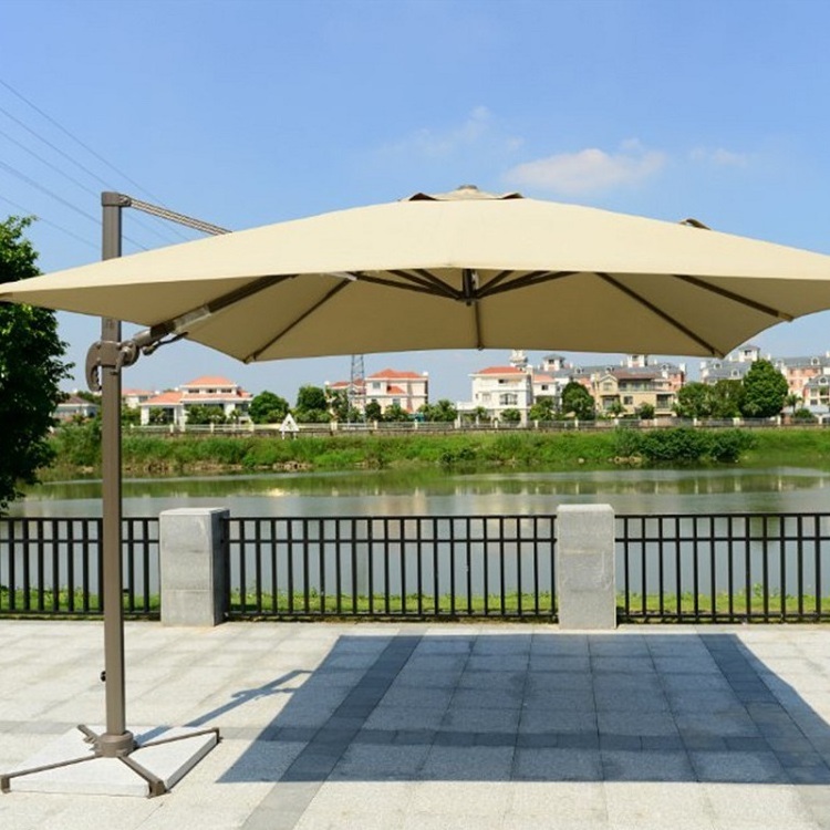 High Quality Rectangular Patio Umbrella Outdoor Waterproof Garden Umbrella With Led Light