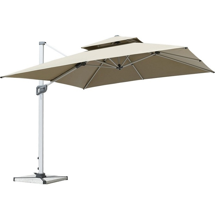 High Quality Rectangular Patio Umbrella Outdoor Waterproof Garden Umbrella With Led Light