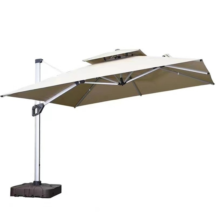 Hanging Outdoor Square 10Ft Offset Umbrella Cantilever Patio Umbrella Garden Umbrella With Led