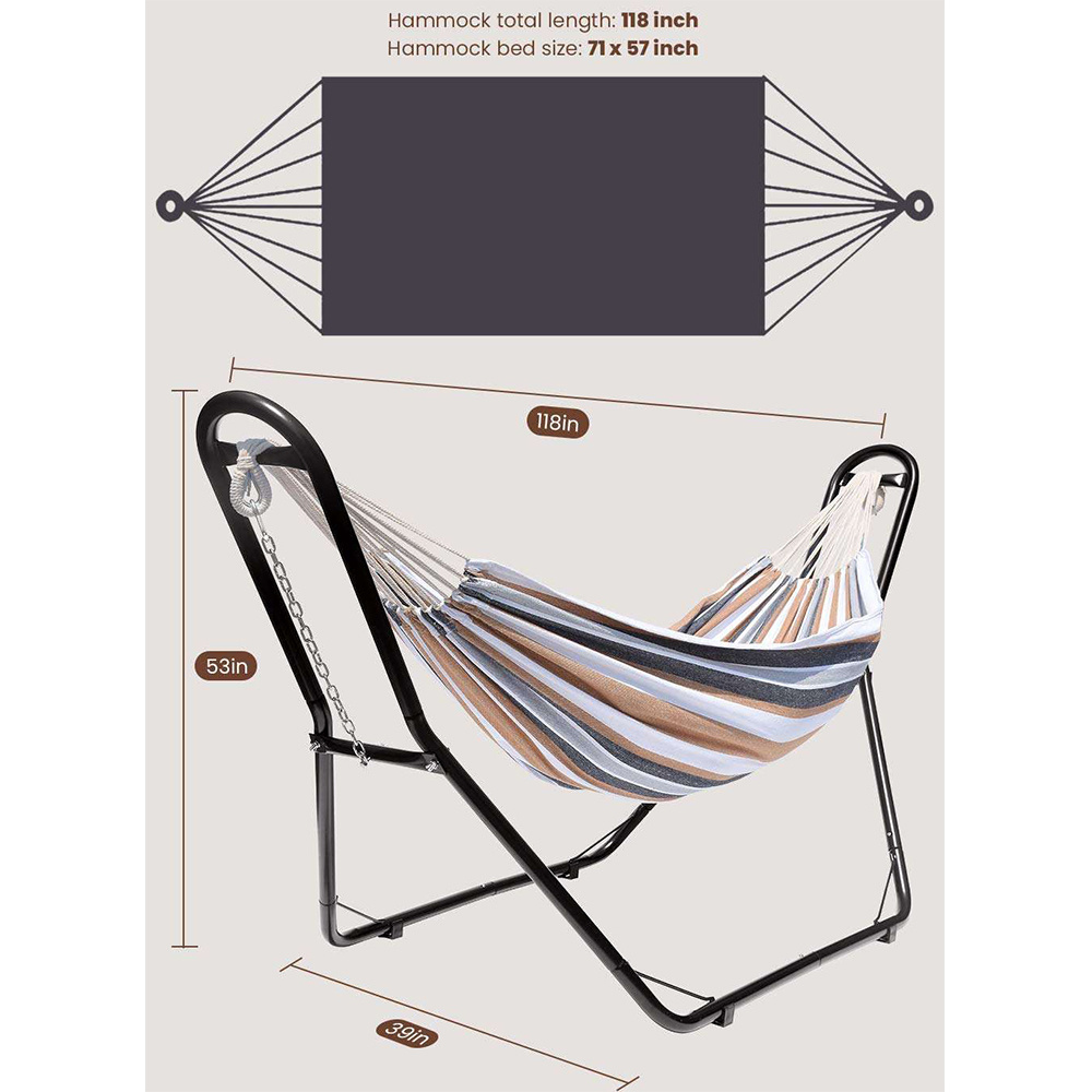 Portable Free Standing Hammock Folding Hammock Chair For Outdoor Picnic Garden Patio