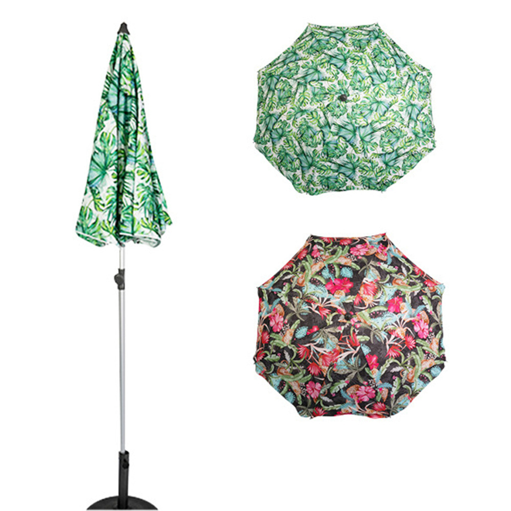 Custom Logo High Quality Printed Outdoor Beach Umbrella Foldable Sun Umbrella