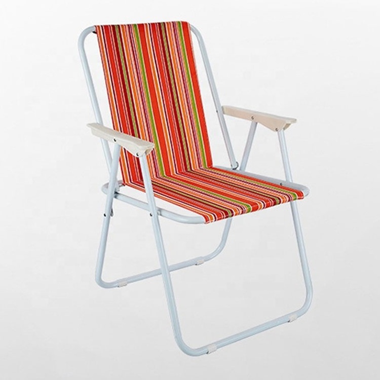 Reclining Portable Lightweight Picnic Boho Striped Beach Chair