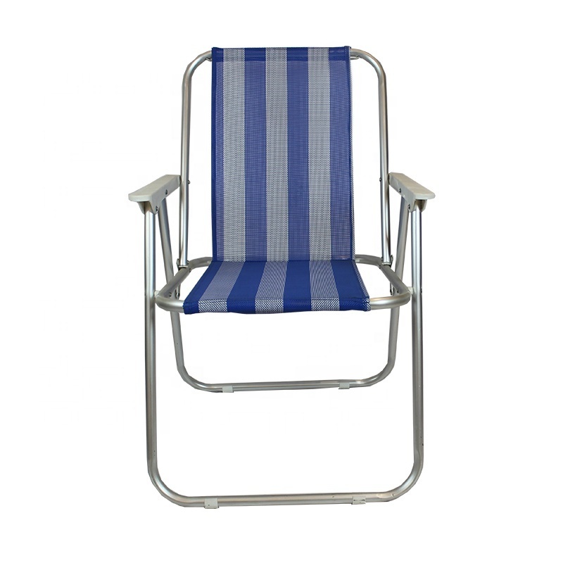 sillas plegables de playa Cheap Wholesale Outdoor Tall Metal Portable Folding Lightweight Camping Sea Beach Chair for sale