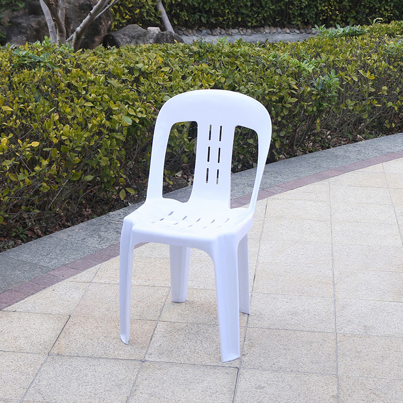 European style adult plastic thickened dining chairs plastic outdoor stackable minimalist casual chairs wholesale