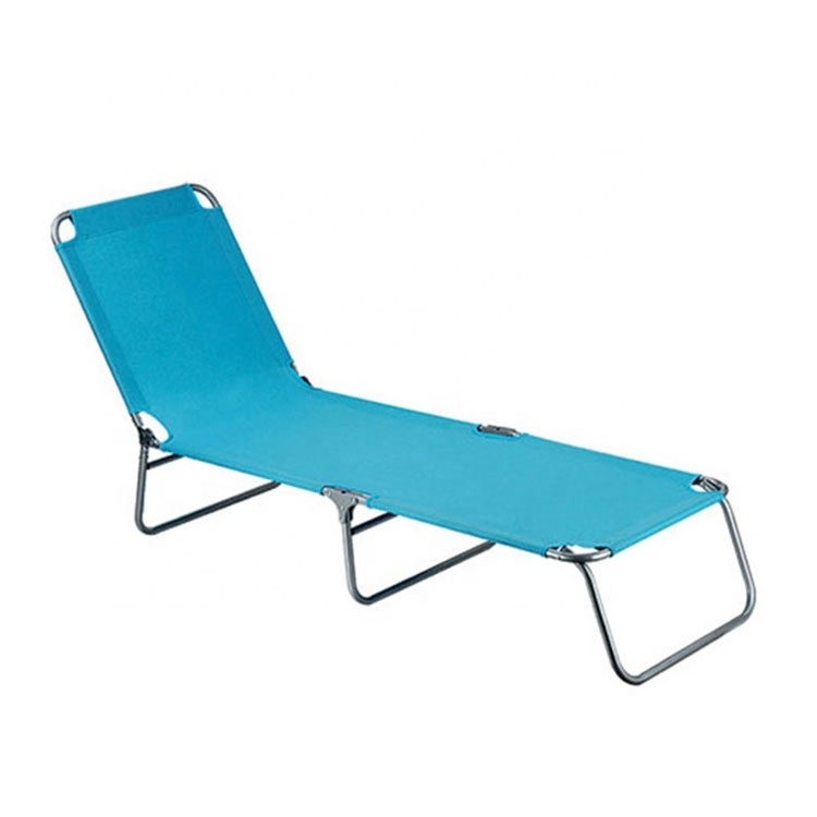 Modern Outdoor Furniture Design Steel Chair Beach Poolside Folding Sunbed Outdoor with Backrest