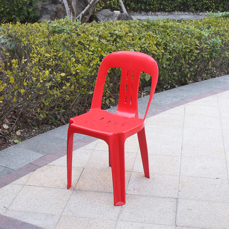 European style adult plastic thickened dining chairs plastic outdoor stackable minimalist casual chairs wholesale