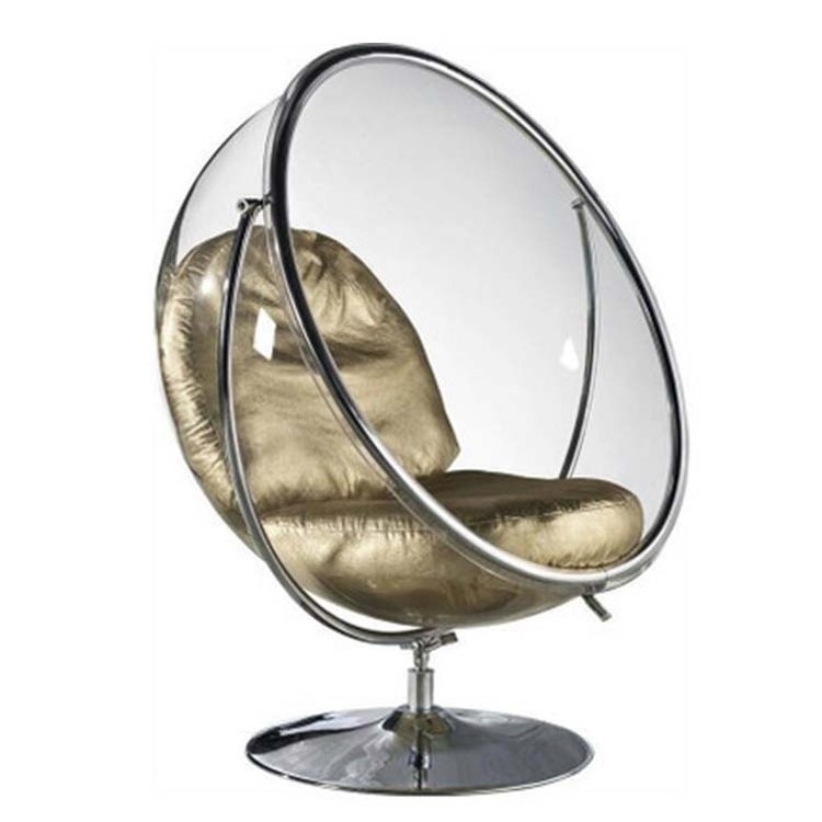 Egg-Shaped Luxury Furniture Floor Stand Globe Hanging Swing Single Bubble Chair Acrylic Hanging for Bedroom