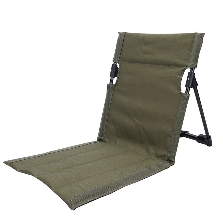 Outdoor Camping Folding Beach Sling Reclining Chair Tourist Sun Lounger Lounge Chair Bed Mat With Backrest