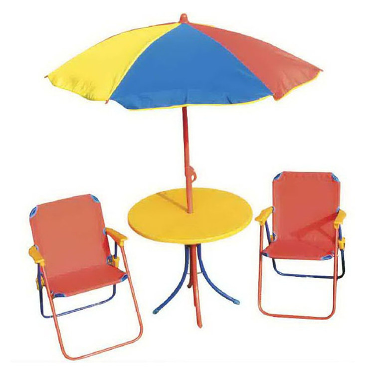 Kids Camping Set Steel Tube Folding Children Beach Camping Chair with Tables for Outdoor