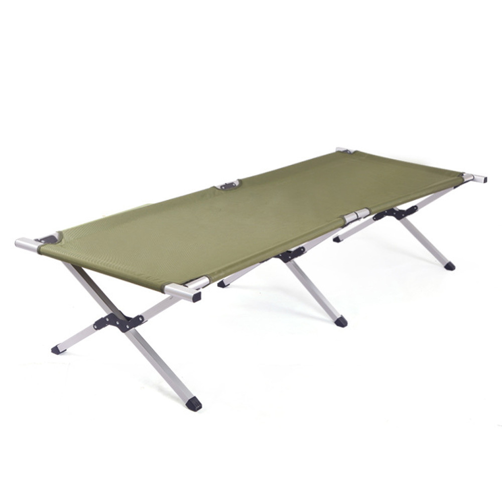 Outdoor Ultralight Aluminum Metal Portable Bed Folding Cot Camping Bed for Picnic Travel Camping Beach