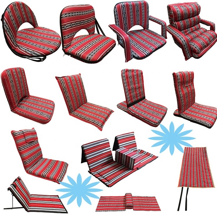 Outdoor Indoor Sadu Adjustable Reclining Round Backrest Folding Arabic Floor Seating Majlis Chairs