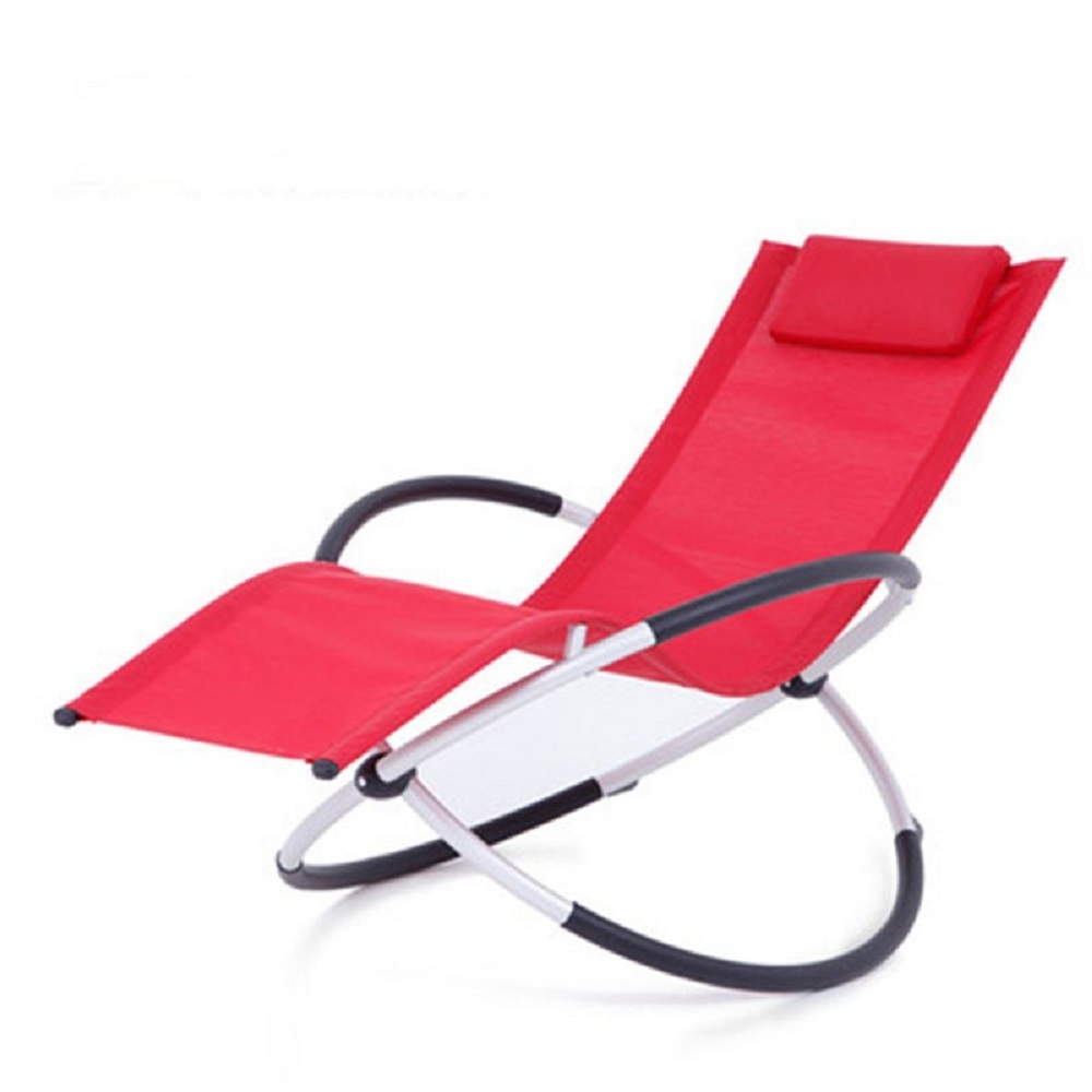 Customized comfortable outdoor indoor zero gravity aluminum steel lazy rocking folding lounge leisure chair