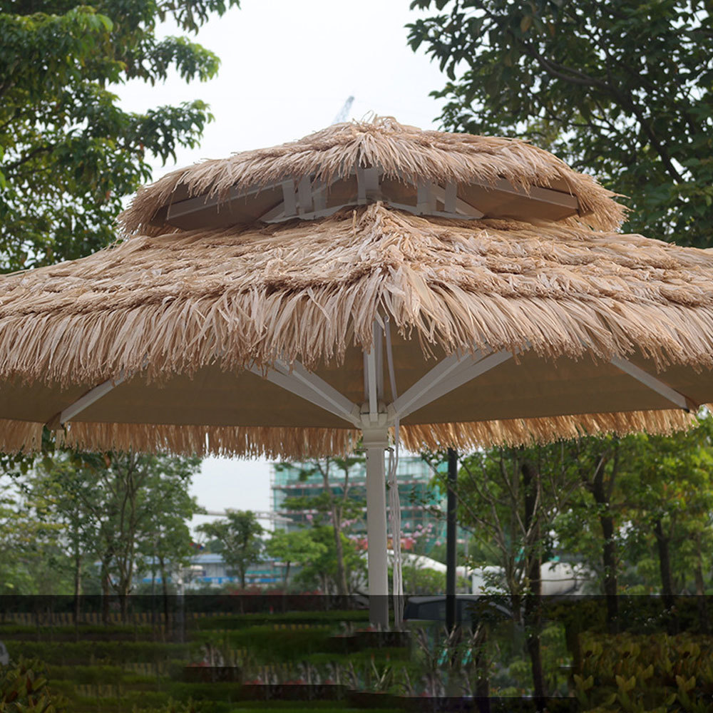 Custom outdoor shade Hawaii straw beach patio garden umbrella