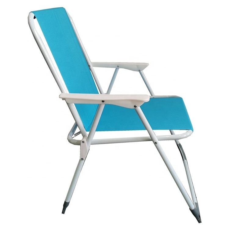 Outdoor Custom Portable Wholesale Foldable Metal Steel Summer Lounge Cheap Lightweight Adults Folding Sea Beach Chair