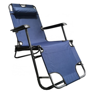 2 Positions Outdoor Metal Pool Chairs Sun Lounger Swimming Folding Chair Sun Lounger Recliner Beach Chairs Bed