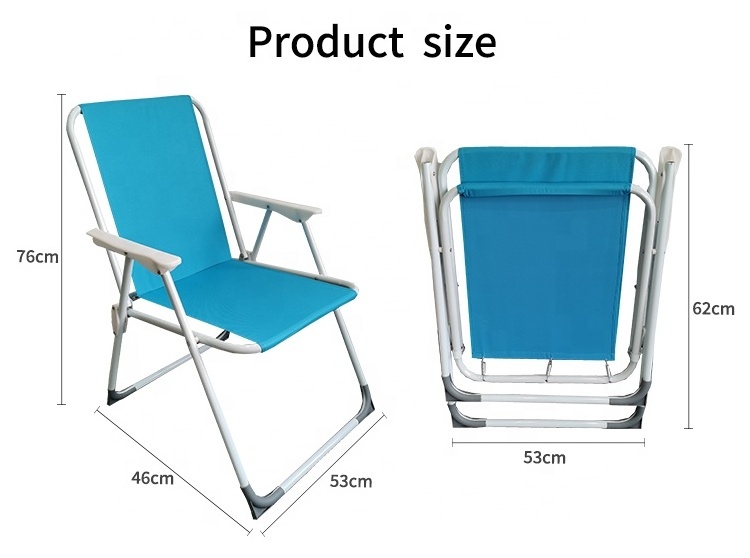 Outdoor Custom Portable Wholesale Foldable Metal Steel Summer Lounge Cheap Lightweight Adults Folding Sea Beach Chair