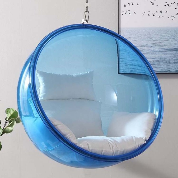 Hanging Egg Chair Garden Single Swings Outdoor Acrylic Egg Chair Swing Stand For Patio Indoor Furniture