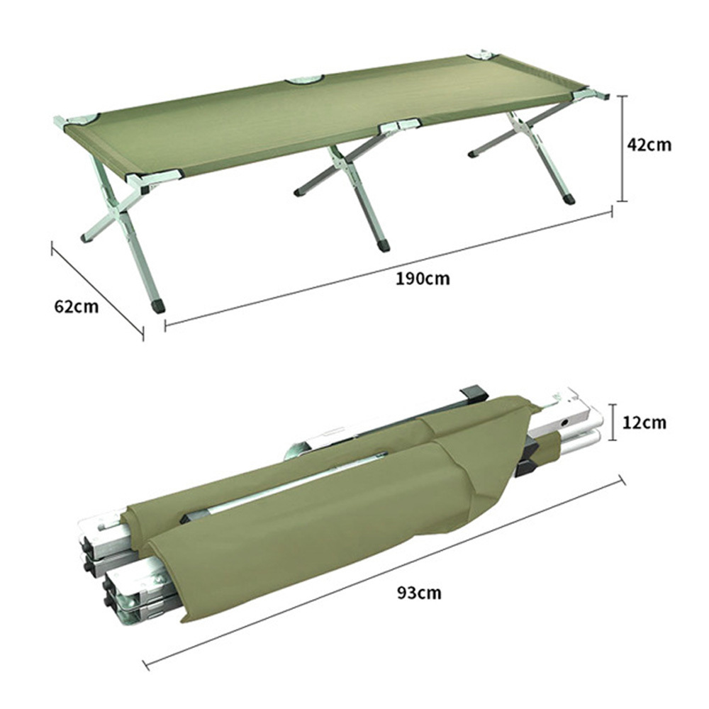 Outdoor Ultralight Aluminum Metal Portable Bed Folding Cot Camping Bed for Picnic Travel Camping Beach