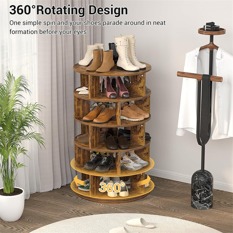 Perfect Flexible Combination Small Spaces Round Shoe Rack