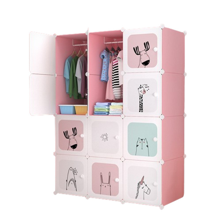 Plastic Almirah Diy Assembled Luxury Wardrobe Wardrobe Organizer For Clothes Clothing Storage Closet Storage & Organization